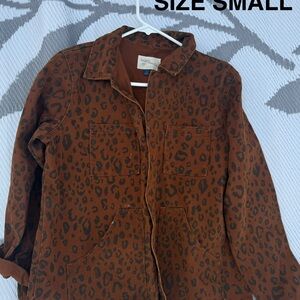 Leopard Print Brown Jacket